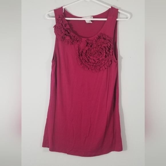 Design History Sleeveless Floral Top. Size Large. 95% Viscose 5% Spandex. EUC. - Picture 1 of 5